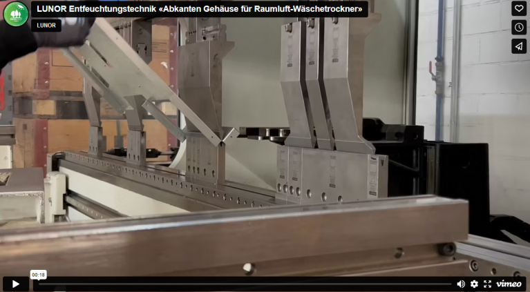 Abkanten Gehäuse Wäschetrockner